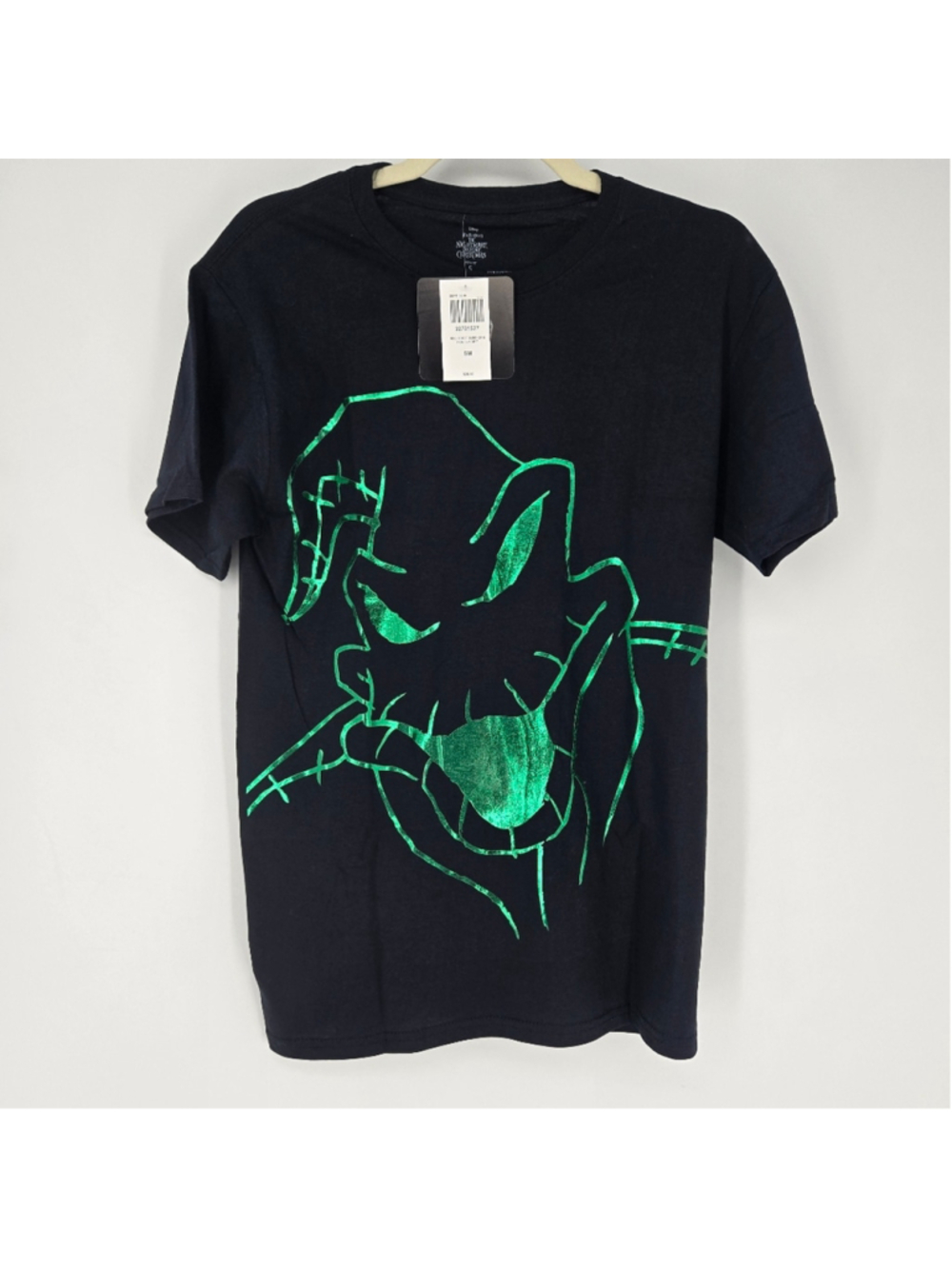 Oogie Boogie Foil Tee Nightmare Before Christmas Juniors Small Boyfriend Fit NWT